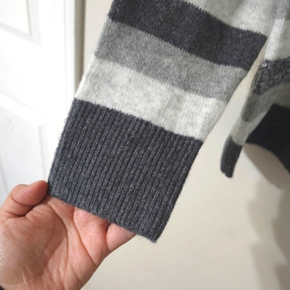 HALOGEN Nordstrom Nwt Cozy Stripe Knit Pullover Sweater, Sequin Details, 1X - Picture 7 of 14